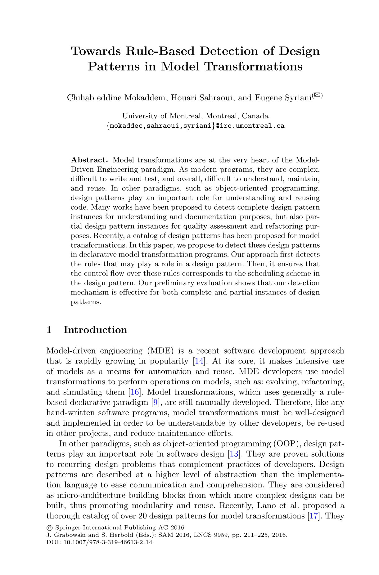 TowardsRule-BasedDetectionOfDesignPatterns